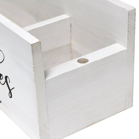 Elegant Designs Kitchen Organizer Take One or do the Dishes You Choose Script in Black, Marker Slot, White Wash HG2035-WWH